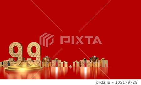 The 9.9 number on red background for sale or promotion concept 3d rendering The 9.9 number on red background for sale or promotion concept 3d rendering 105179728