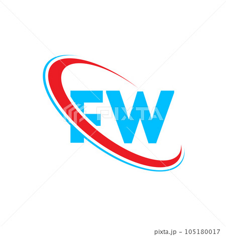 FW F W letter logo design. Initial letter FW linked circle upercase monogram logo red and blue. FW logo, F W design FW F W letter logo design. Initial letter FW linked circle upercase monogram logo red and blue. FW logo, F W design 105180017