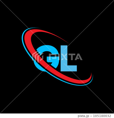 GL, G L letter logo design. Initial letter GL linked circle uppercase monogram logo red and blue. GL logo, G L design GL, G L letter logo design. Initial letter GL linked circle uppercase monogram logo red and blue. GL logo, G L design 105180032