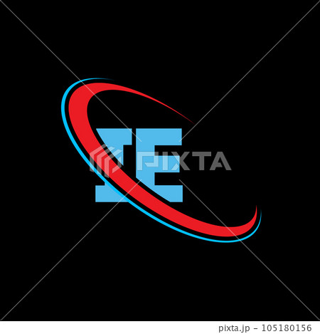 IE, I E letter logo design. Initial letter IE...のイラスト素材 [105180156] - PIXTA