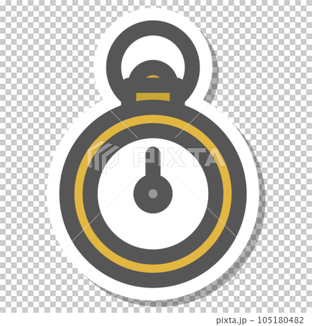 Sticker style mini mini icon pocket watch 105180482