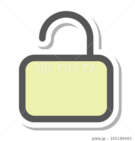 ステッカー風ミニミニアイコン　解錠 105180483