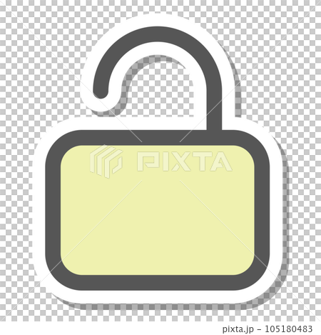 ステッカー風ミニミニアイコン　解錠 105180483