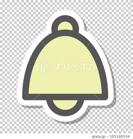Sticker style mini mini icon bell Sticker style mini mini icon bell 105180534