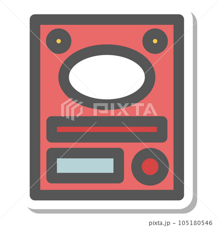 ステッカー風ミニミニアイコン　パチンコ 105180546