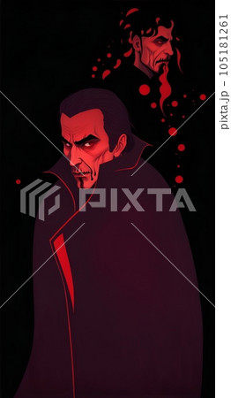 男性の吸血鬼をモチーフにした肖像画 男性の吸血鬼をモチーフにした肖像画 105181261