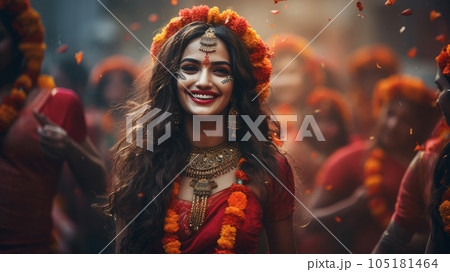 woman at the Telangana festival. woman at the Telangana festival. 105181464