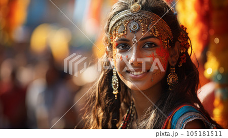 woman at the Telangana festival. woman at the Telangana festival. 105181511