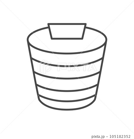 スイーツの線画単品アイコンイラスト ティラミス スイーツの線画単品アイコンイラスト ティラミス 105182352