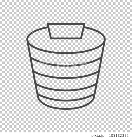 スイーツの線画単品アイコンイラスト ティラミス スイーツの線画単品アイコンイラスト ティラミス 105182352