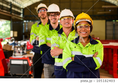 Professional engineer worker of manufacturing plant factory 105182403