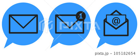 封筒で電子メールを送受信するアイコンのイラスト 封筒で電子メールを送受信するアイコンのイラスト 105182654