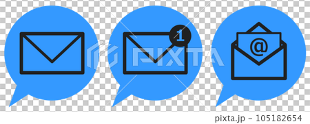 封筒で電子メールを送受信するアイコンのイラスト 封筒で電子メールを送受信するアイコンのイラスト 105182654