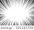 マンガ風の集中線 105182708