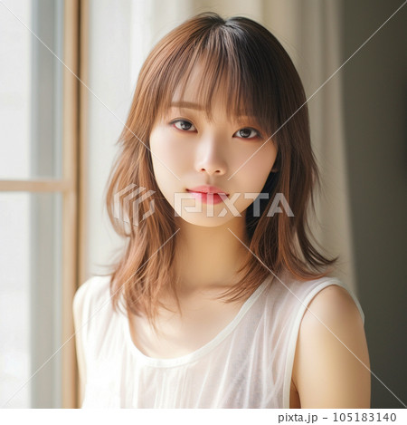 ゆるふわヘアのモデル(髪の質感特化) ゆるふわヘアのモデル(髪の質感特化) 105183140