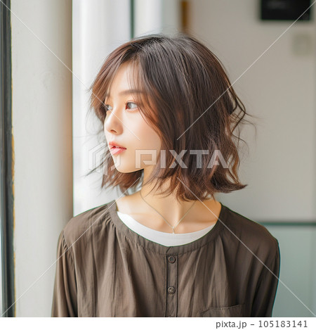 ゆるふわヘアのモデル(髪の質感特化) ゆるふわヘアのモデル(髪の質感特化) 105183141