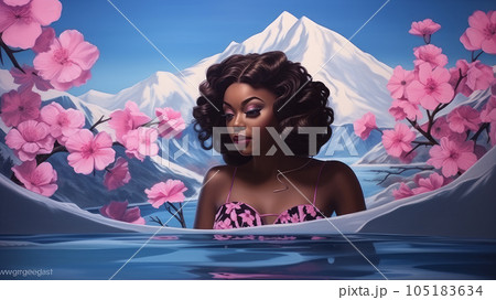 geisha by the lake 105183634