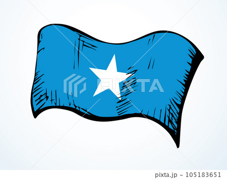 Flag of Somalia. Vector drawing icon 105183651