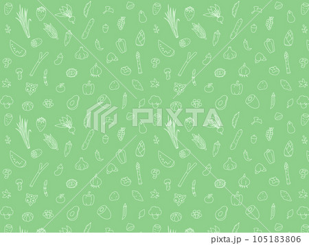 カラー野菜パターン壁紙イラスト 背景塗り横向き カラー野菜パターン壁紙イラスト 背景塗り横向き 105183806