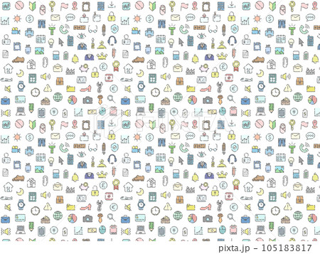 カラー点線ビジネスパターン壁紙イラスト　横向き 105183817