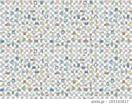 カラー点線ビジネスパターン壁紙イラスト　横向き 105183817