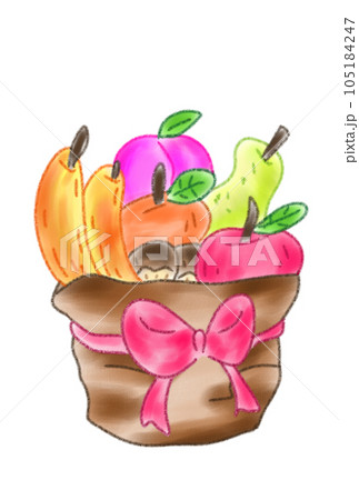 秋の果物のかわいいイラスト 105184247