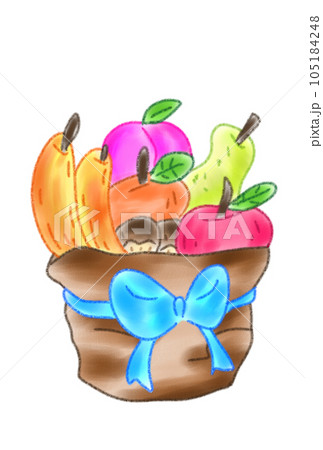 秋の果物のかわいいイラスト 105184248