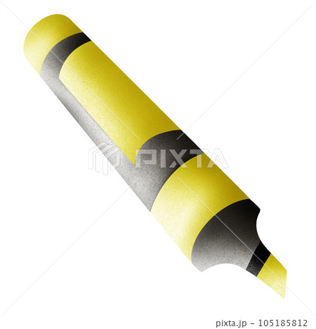 yellow highlighter isolated on white background 105185812