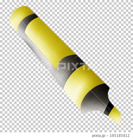 yellow highlighter isolated on white background 105185812