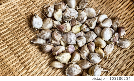 ざるにニンニクを置く 105186254