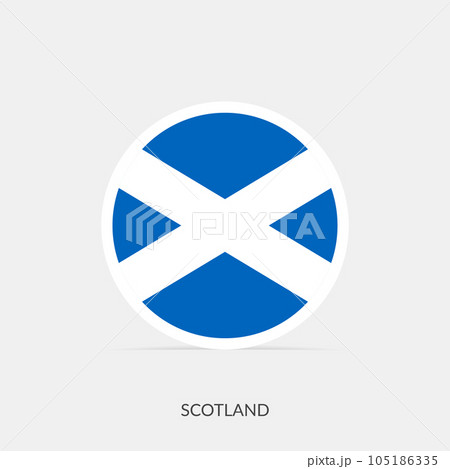 Scotland round flag icon with shadow. Scotland round flag icon with shadow. 105186335