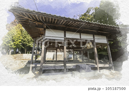 水彩画風 石清水八幡社 広島県東広島市 水彩画風 石清水八幡社 広島県東広島市 105187500