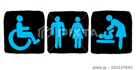 Toilet signs. Vector drawing icon 105187693