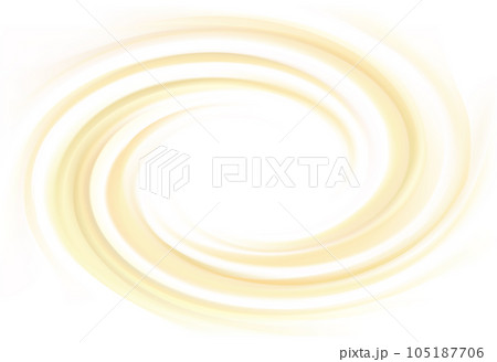 Vector yellow background of swirling creamy texture 105187706