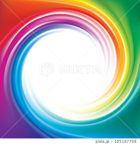 Vector backdrop of spiral rainbow spectrum 105187708