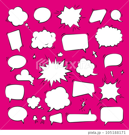 Vector big set of speech bubbles in comic style. 105188171