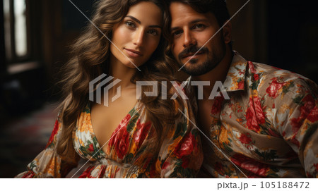 mexican couple with guitar 105188472