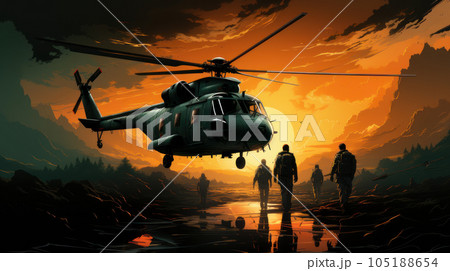 helicopter landing special forces 105188654