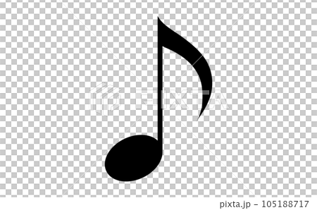 Eighth note black Eighth note black 105188717