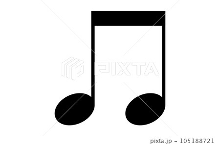 8分音符　連桁　黒 105188721