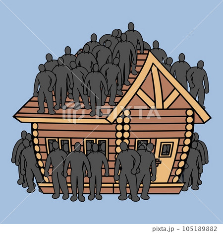 丸太小屋のイラスト 丸太小屋のイラスト 105189882