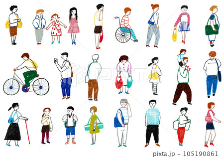 ライフスタイル 色々な年代の女性と男性 ライフスタイル 色々な年代の女性と男性 105190861