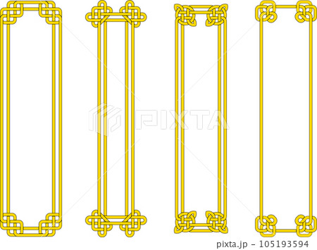 ケルト模様枠01 105193594