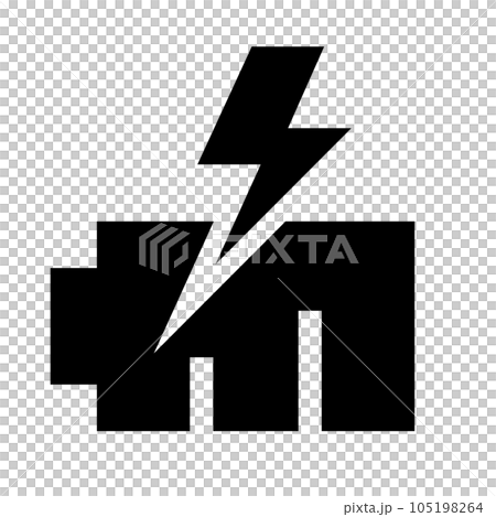 Filled style icons representing energy, batteries and electricity 105198264