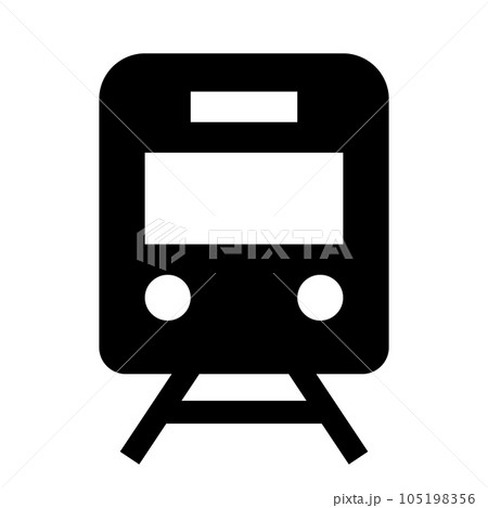 乗り物、電車を表す塗りつぶしスタイルのアイコン 乗り物、電車を表す塗りつぶしスタイルのアイコン 105198356