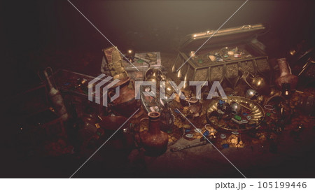 Closeup on treasure and luxury vintage accessories 105199446