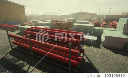 big industrial district on the outskirts of the city 105199450