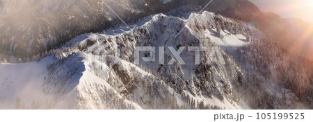 Canadian Mountain Landscape. Nature Background. Aerial Canadian Mountain Landscape. Nature Background. Aerial 105199525