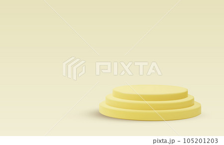 Vector round podium, pedestal or platform. 3d podium. Place for ads. Empty product stand background 105201203