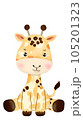 Illustration of a watercolor giraffe 105201323